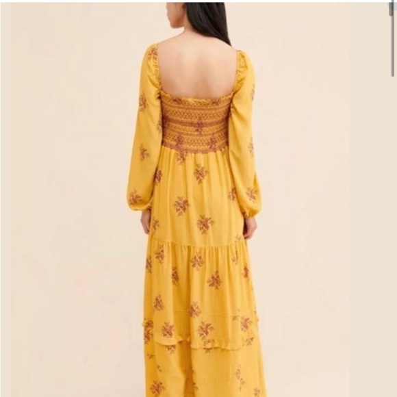 Anthropology Dolan Stratton Smocked Maxi dress - Picture 3 of 6